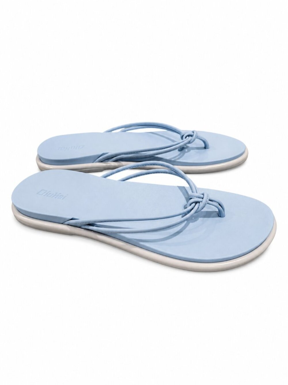 OluKai Aka Flip Flops Cloud Blue Thong Sandals Women’s 9 (Approx) EUC Wet Grip
